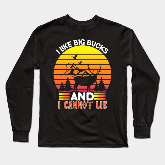 I Like Big Bucks and I Cannot Lie Long Sleeve T-Shirt by badrianovic